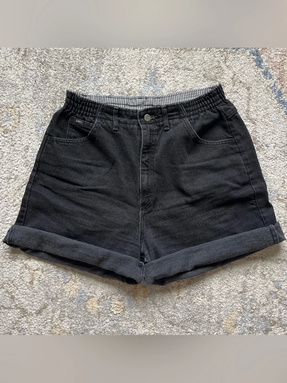 Black Lee Denim Shorts